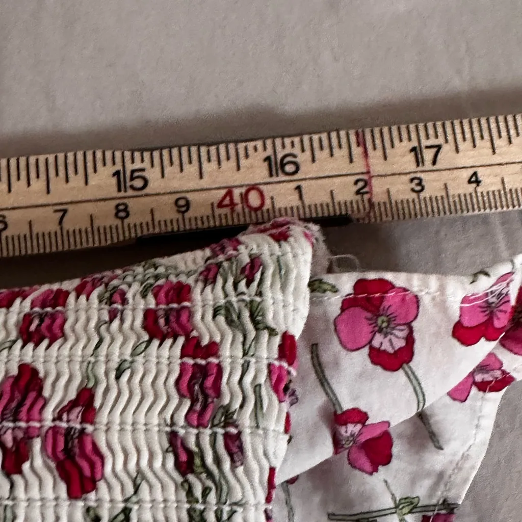 J.Crew x Liberty London Floral Smocked Ruffle Tank Top (Size M) - Image 6