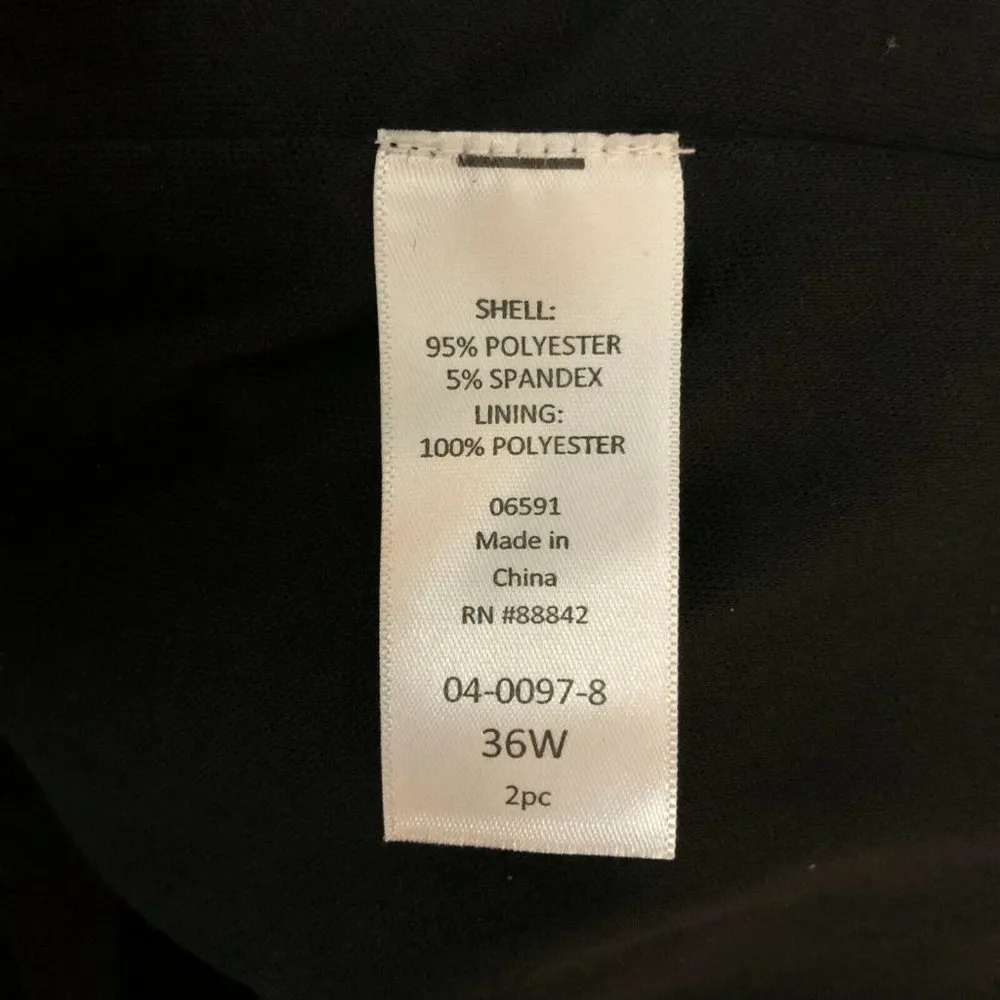 Roamans Outfit Set Dress Cardigan Duster Maxi Floral Black White Size 36W - Image 7