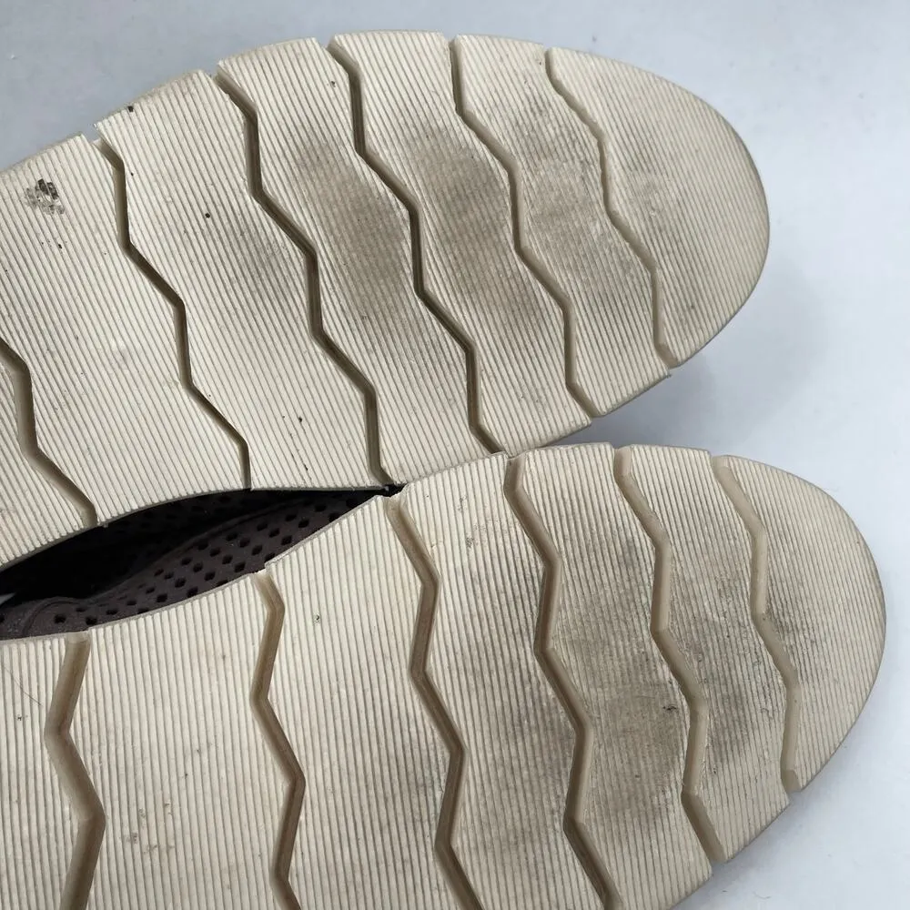 Trask Shoes Size 6 Lena Italian Leather Perforated Sneakers Lace Up Metallic Silver - Image 13