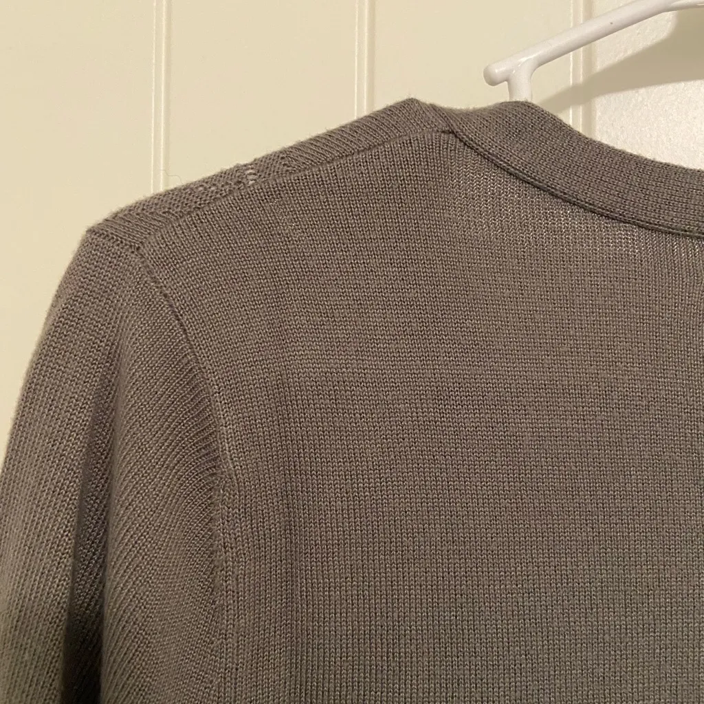 NWOT New York & Company women’s gray diamond checkered button cardigan‎ sweater Size M - Image 7