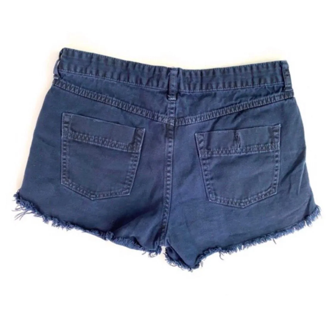 Navy Blue Cut-Off Shorts - Image 4