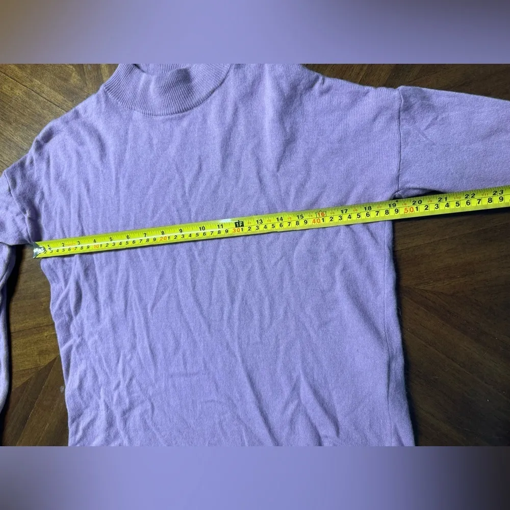 Madewell Ashbury Mock Neck Sweater Lilac Purple Merino Wool Alpaca Size XXS - Image 5