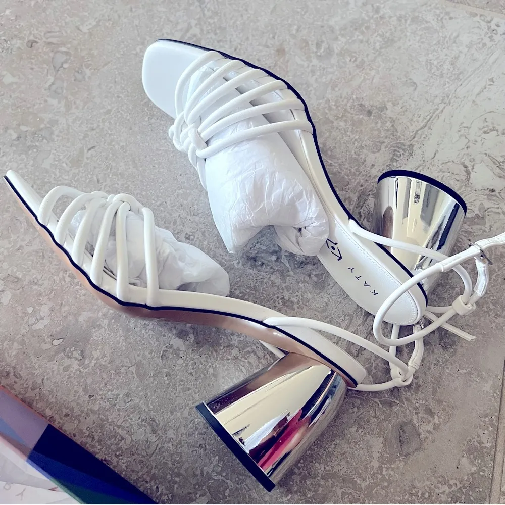 The Timmer Knotted Sandals, Optic White Size 7.5 M / 37.5 New in Box - Image 7