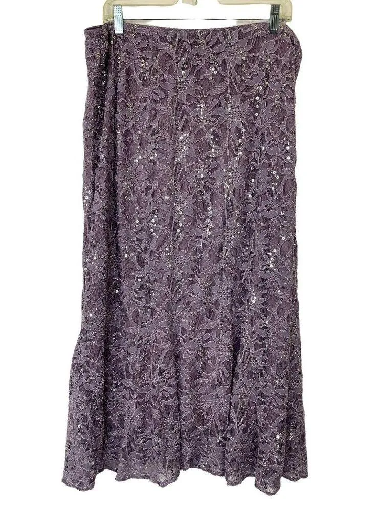 Alex Evenings Women's Dusty Orchid Elegant 3- Piece Skirt Set - Image 13