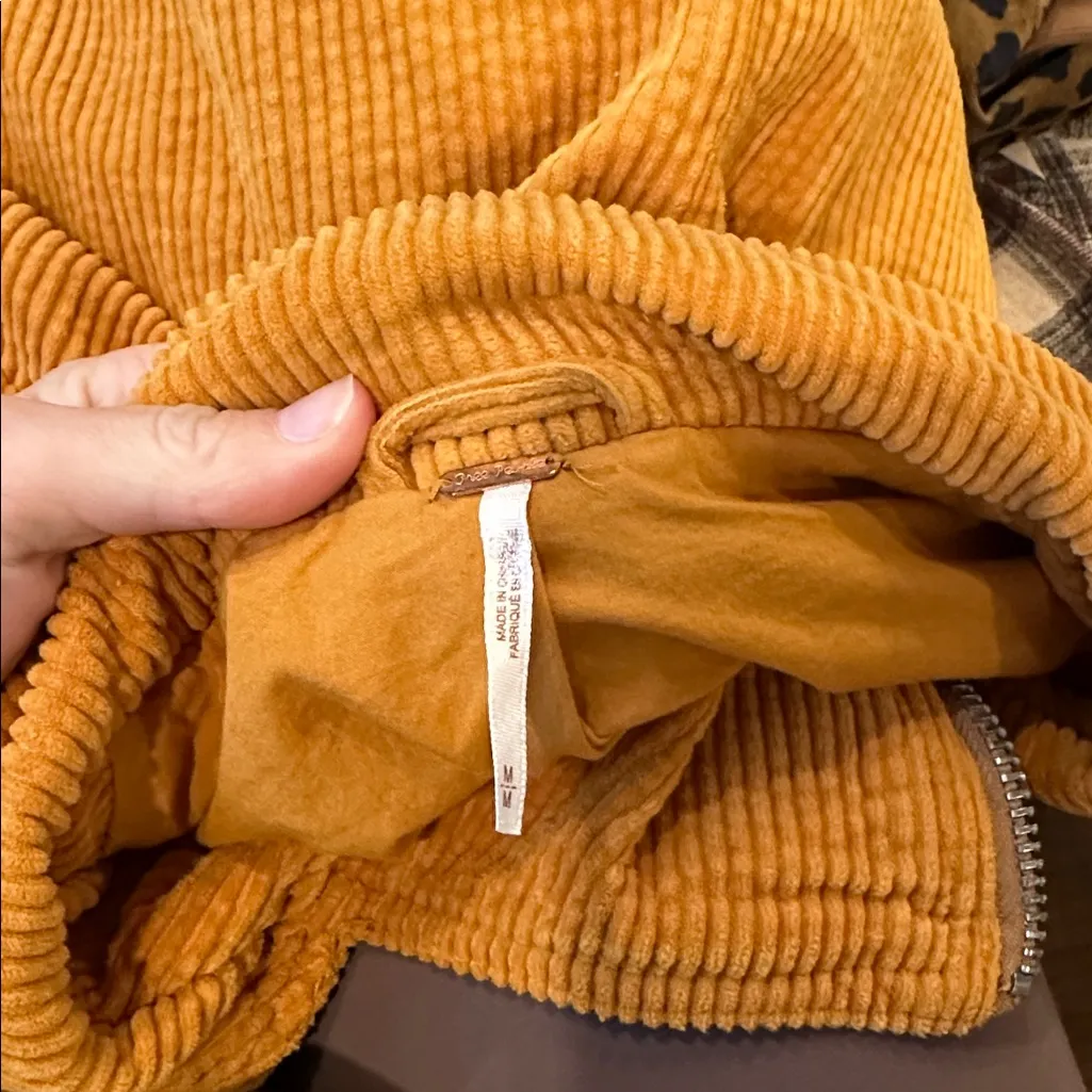 Free People Mustard Teddy Jacket - Image 5