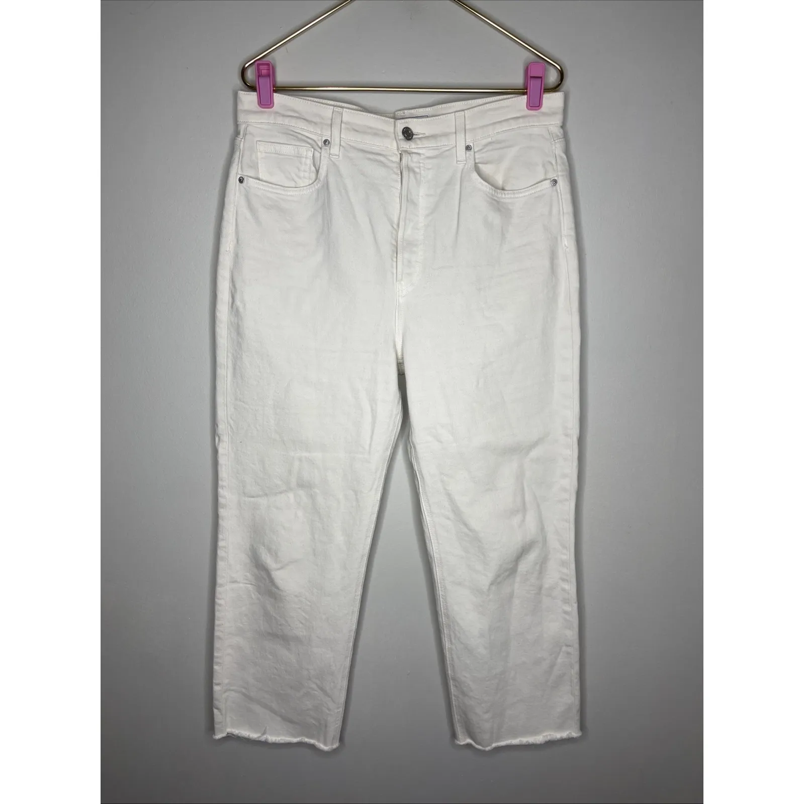 Frank & Eileen Monaghan Cream Italian Vintage Denim Sz 32 - Image 3
