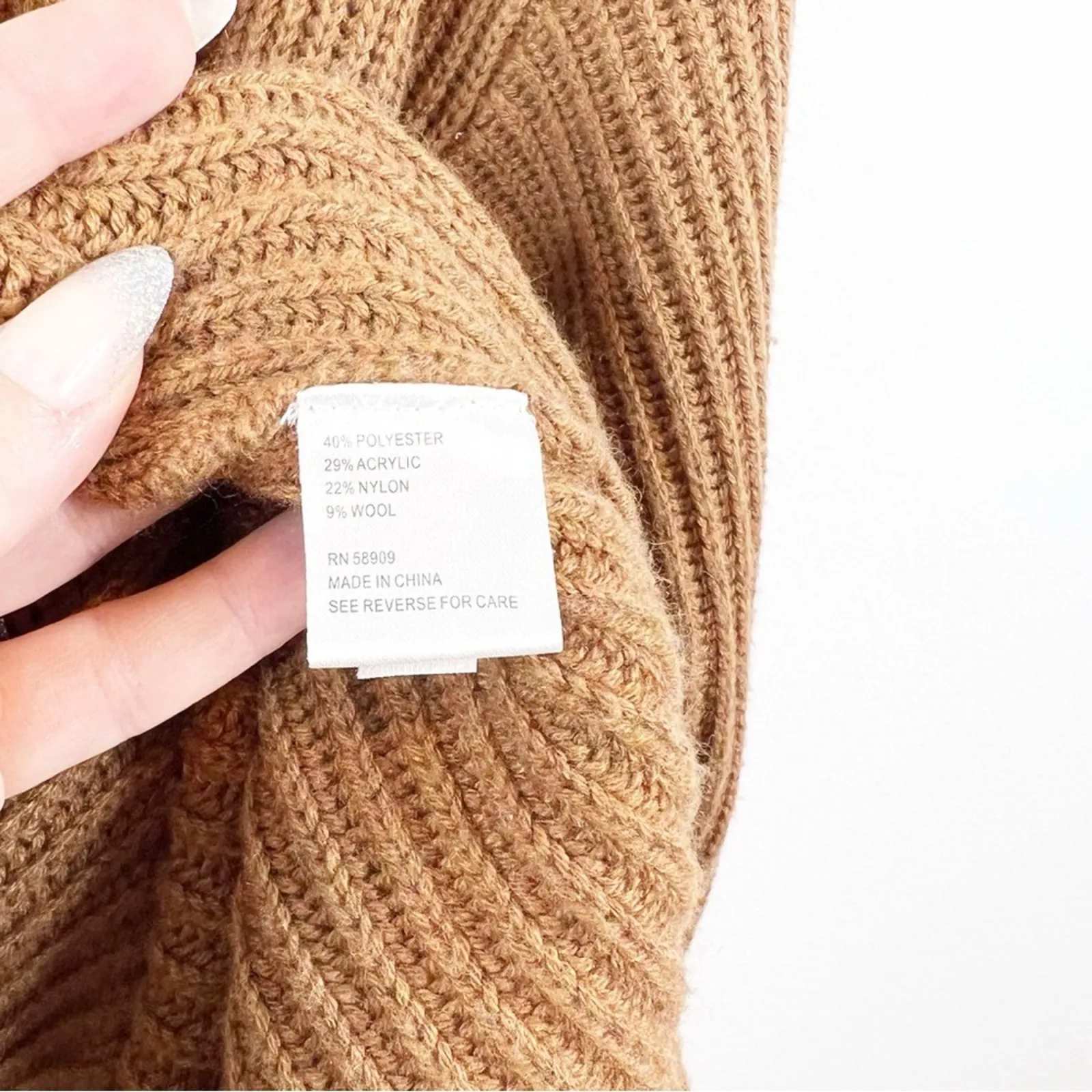 Antonio Melani Masiee Fringe‎ Longline Belted Cardigan S Tan - Image 7