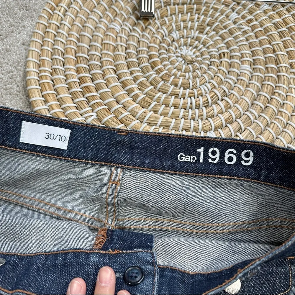 GAP 1969 Women’s Multi Pocket Denim Mini Skirt Larchmont Front Slit Y2K 30/10 - Image 9