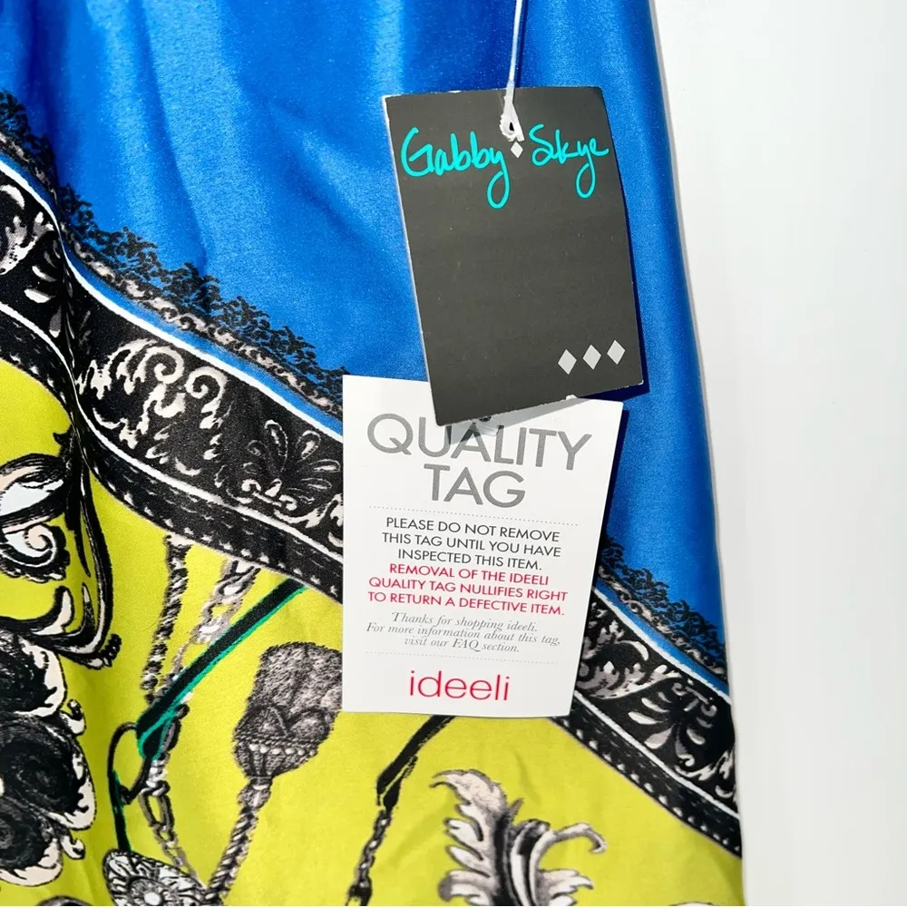 Gabby Skye Women's 3/4 Sleeve Color Block Roman Left Printed Sheath Dress-Size 8 - Image 9