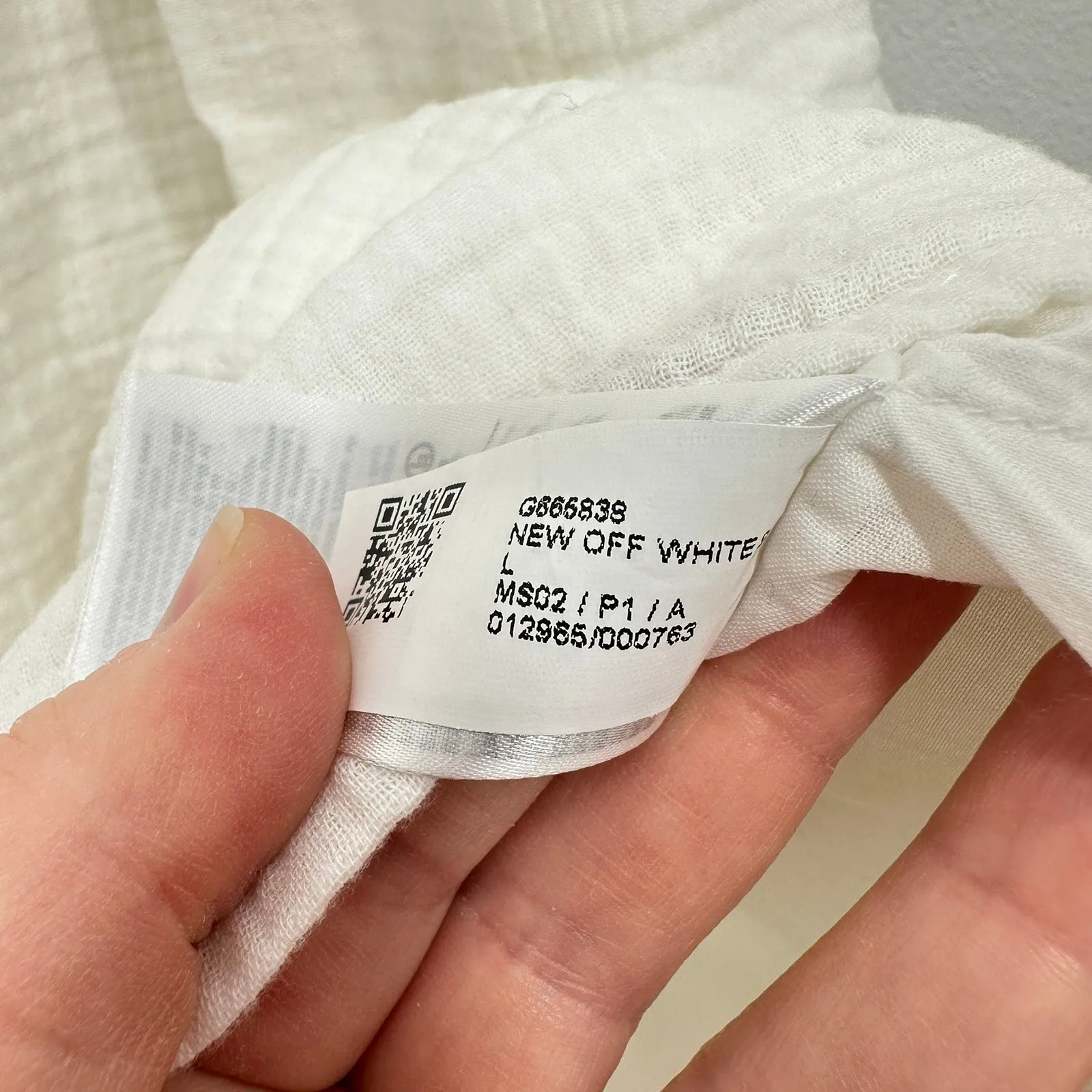 GAP White 100% Cotton Gauze Tiered Smocked Tie Neck Midi Dress Size L Resort - Image 10