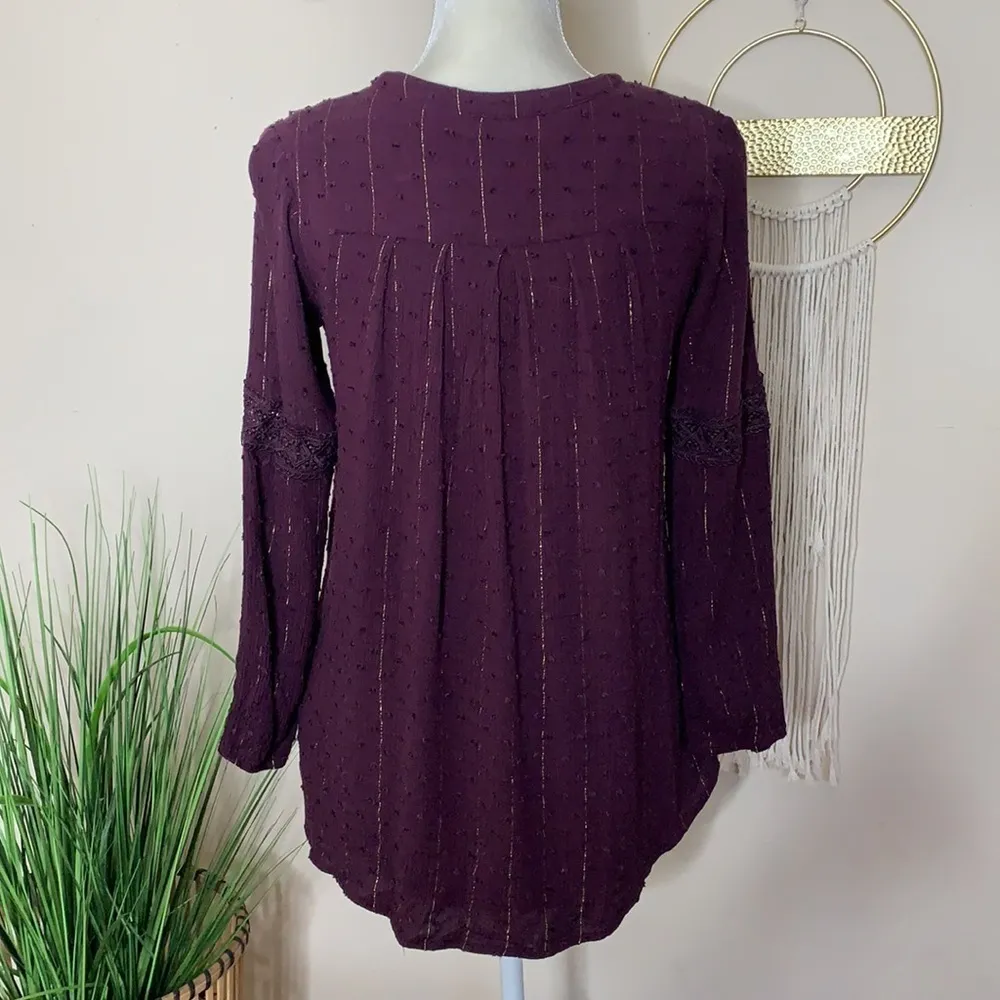 altar’d state • boho crochet metallic stripe top - Image 2