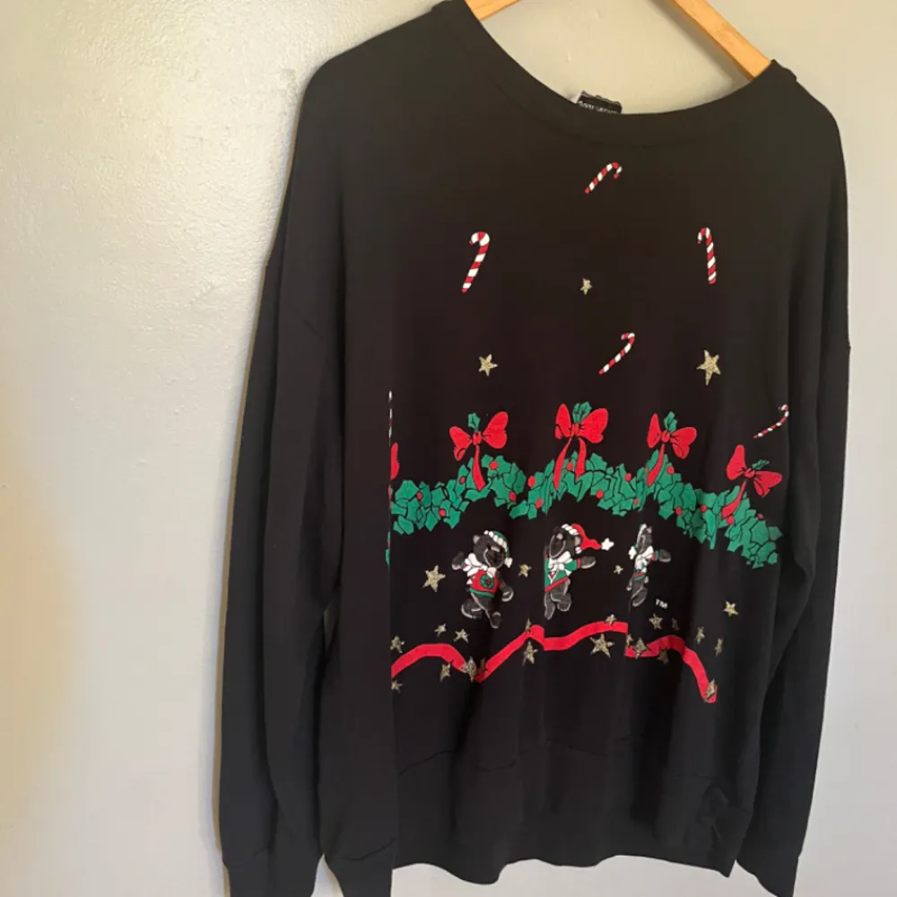 Jodi Michaels Black Holiday Sweatshirt Size L - Image 2