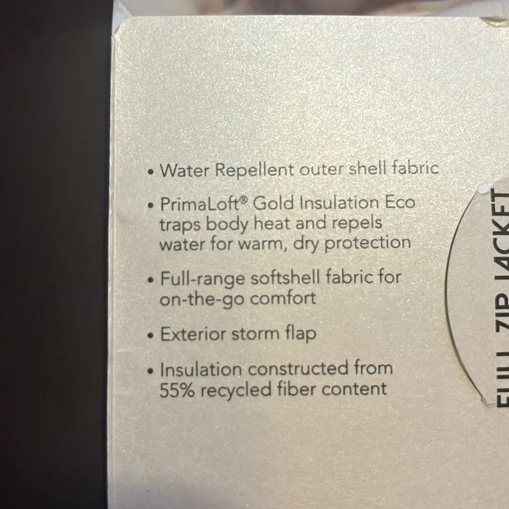 NWT Calia Large Full Zip Hybrid Egret Jacket Coat - Image 3