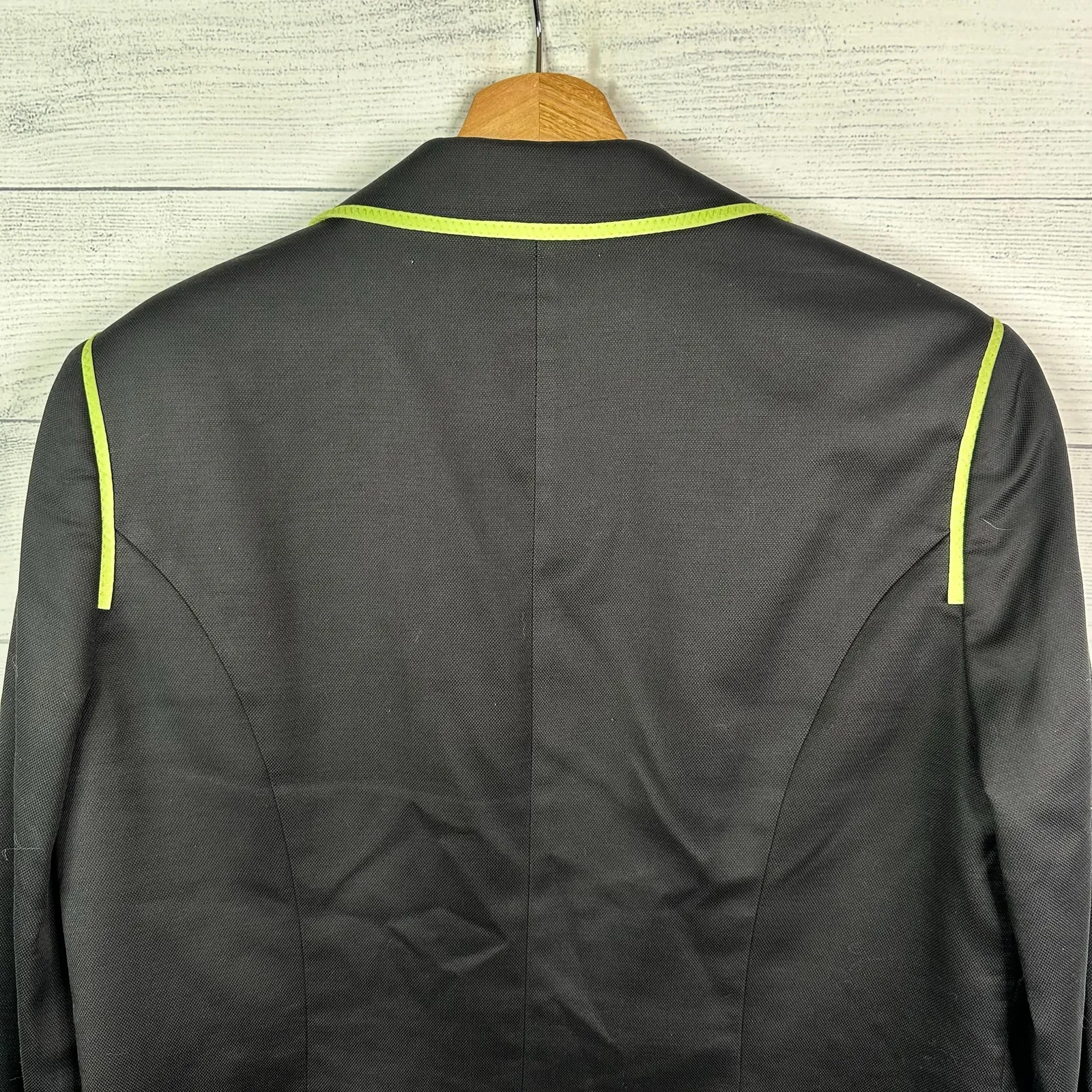 Carlisle Womens size 12 Vintage Military Utility Style Blazer Jacket Black Green - Image 6