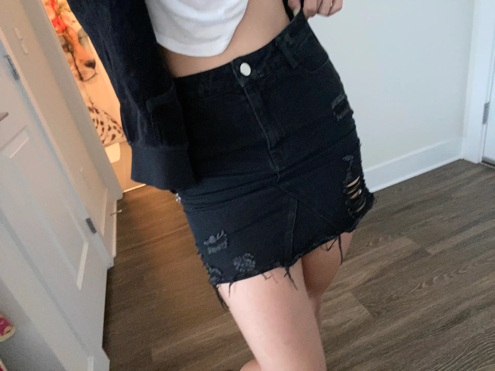 High Waisted Black Skirt  - Image 3