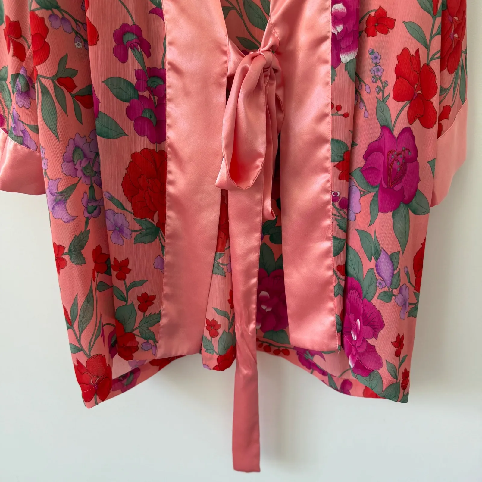 Vintage Victoria's Secret Gold‎ Label Floral Wrap Kimono Robe One Size - Image 6
