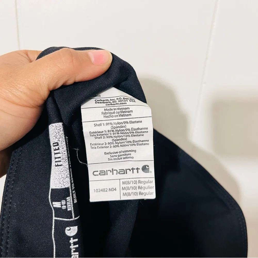 Carhartt Fitted Pull On Black Pants Size M(8-10) - Image 8