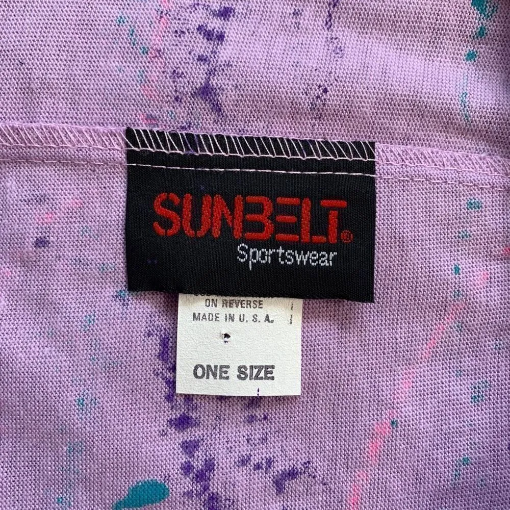 Vintage Spin Art Romper Lilac Oversized Baggy Sleeveless Glitter Paint Splatter Purple Size undefined - Image 6