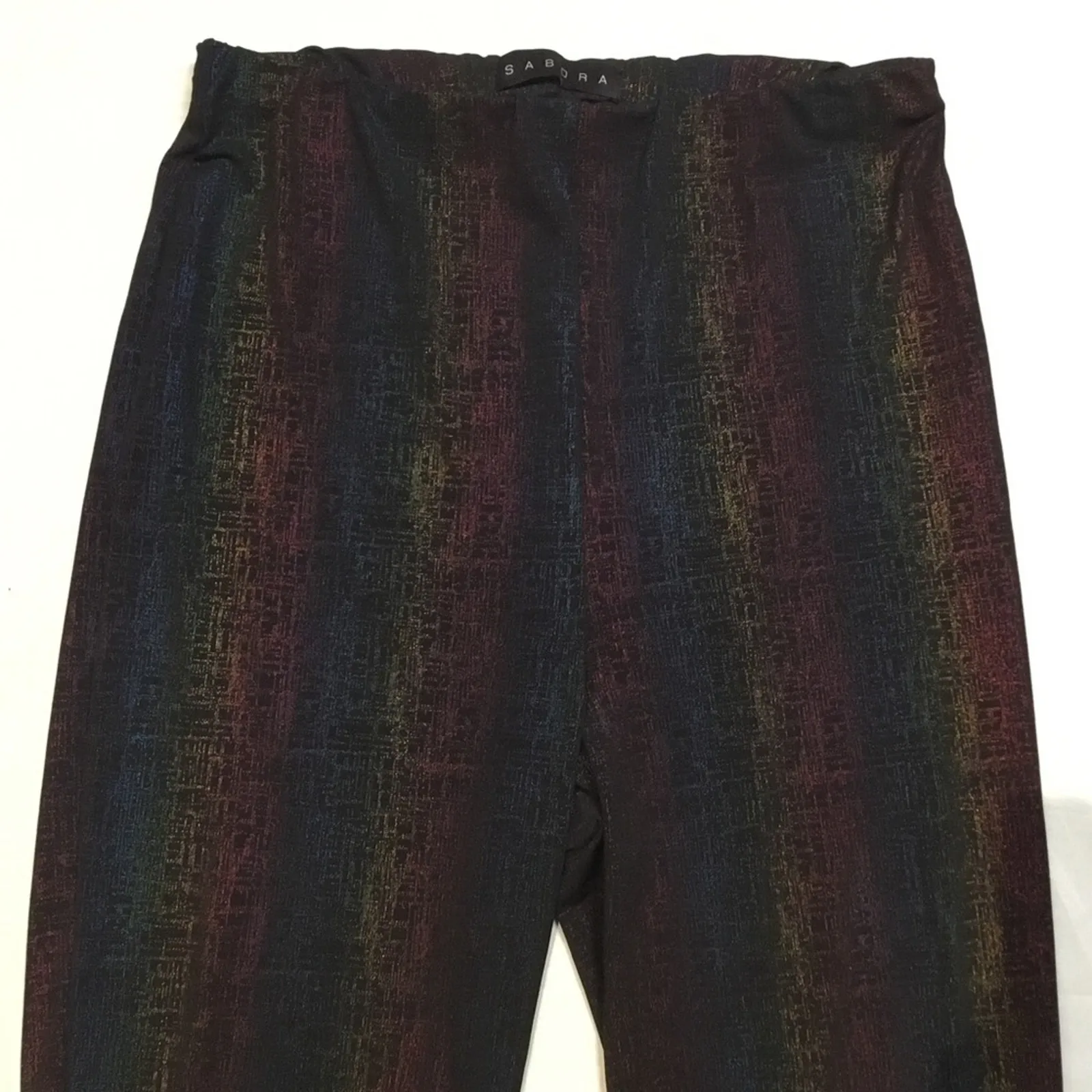 Sabora High Waist Multicolour Evening Leggings Pink Size L - Image 5