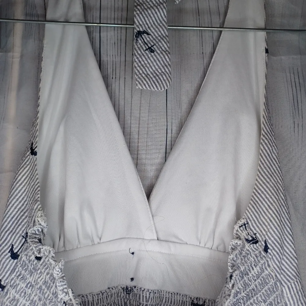 Lucy Love Blue and White With Anchors Halter Style Top - Image 8