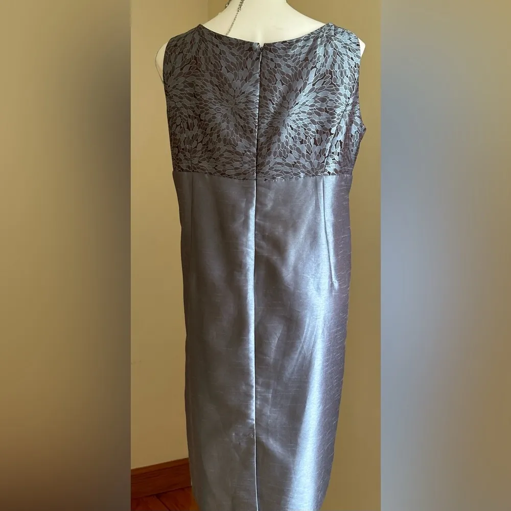 David’s Bridal Sheer Metallic Blue And Pink Sequence Dress/Jacket Set SZ 20WP - Image 5