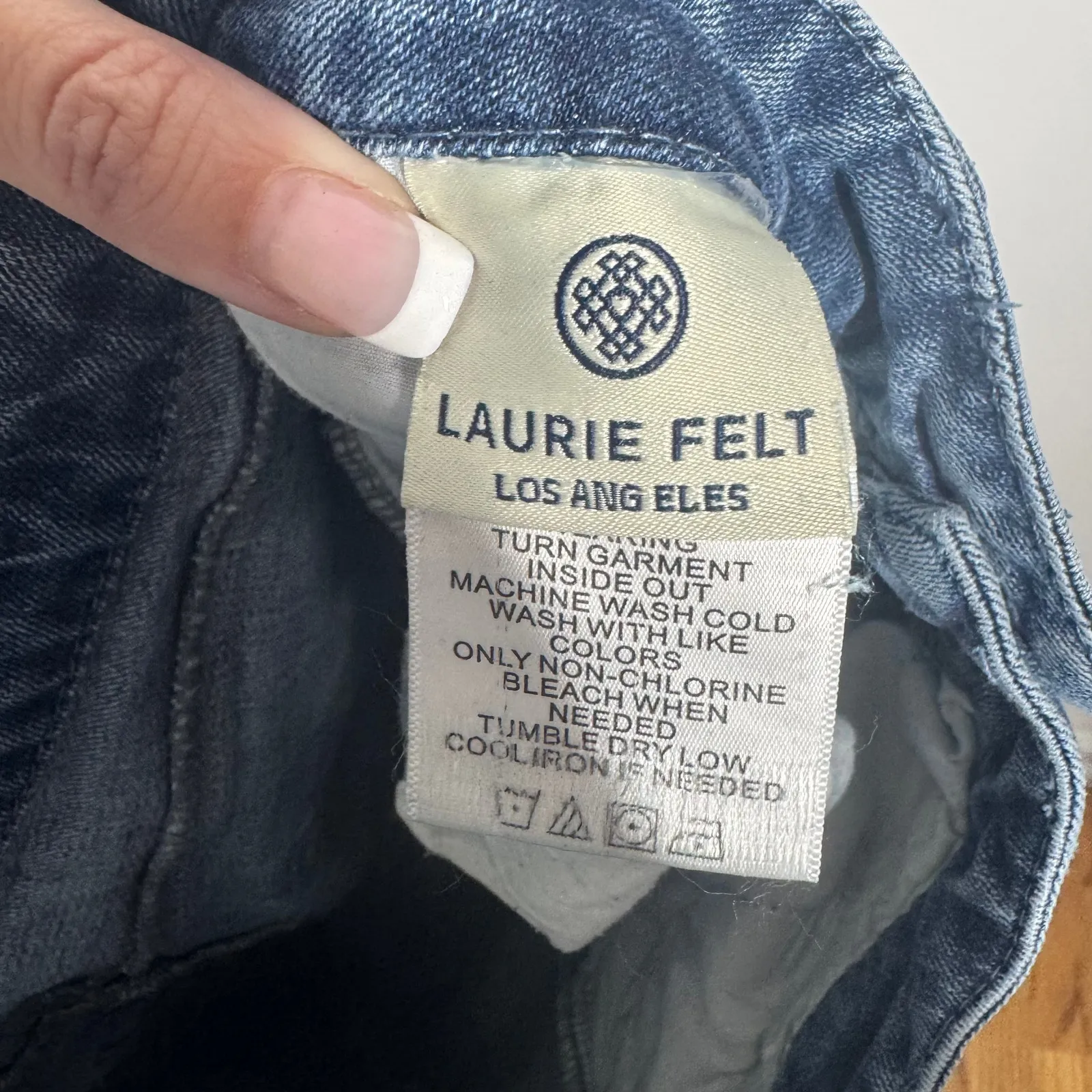 Laurie Felt Jean Women 8 Blue Boyfriend Style Cotton Minimal Modest Casual - Image 10