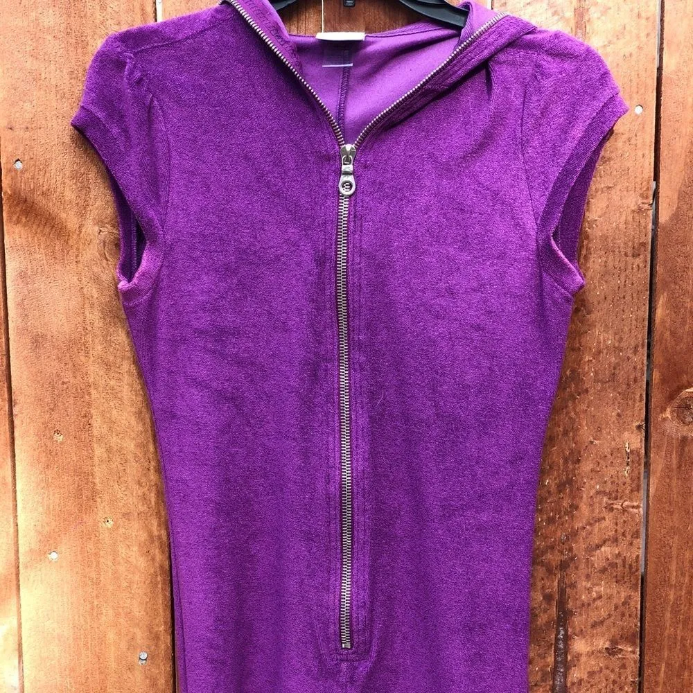 Beach Bunny Purple Zip Romper With Hood - Image 8