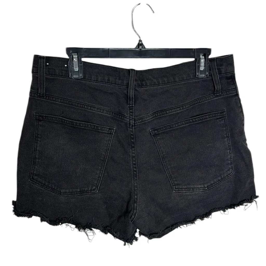 Madewell High-Rise Denim Boy-Shorts in Button Through Edition Lunar Black 32 - Image 3