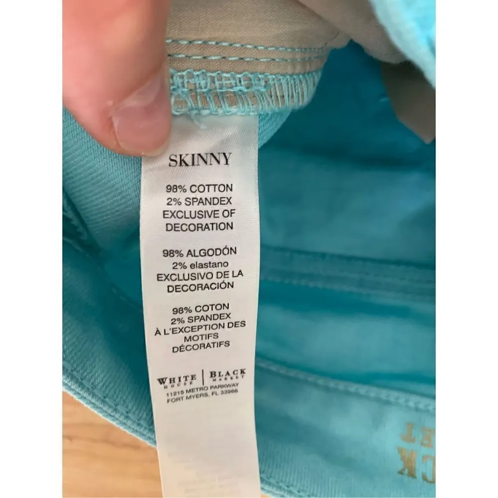 White House black market size 4 jeans skinny green - Image 4
