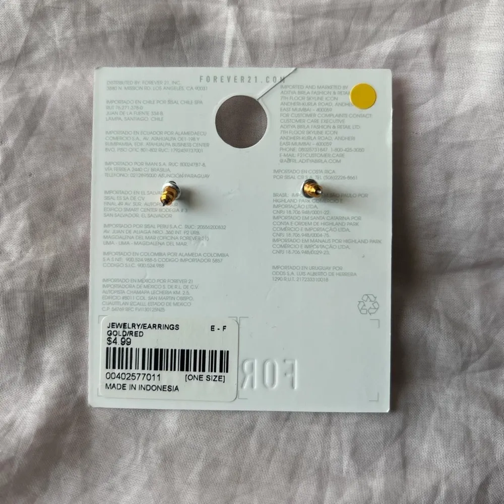 F21 rose stone earrings - Image 3