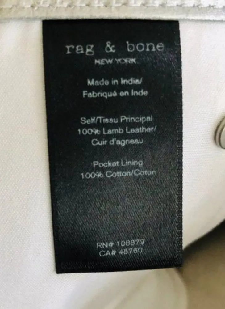 rag & bone Leather Pants 23 NWT Silver Metallic Contemporary Space Dress Event - Image 7