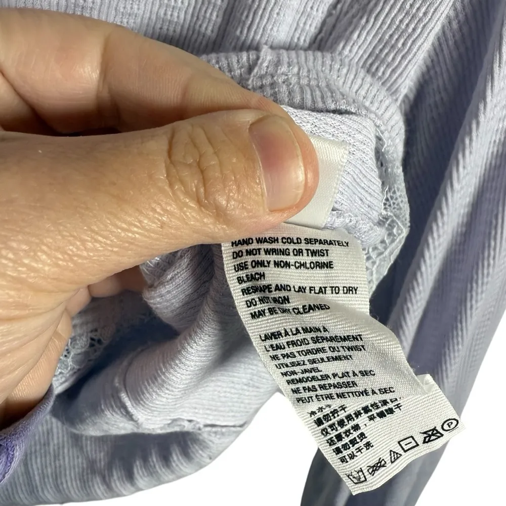 Free People Run With Me Lace Trim Cardigan in Lilac Size M - Image 10