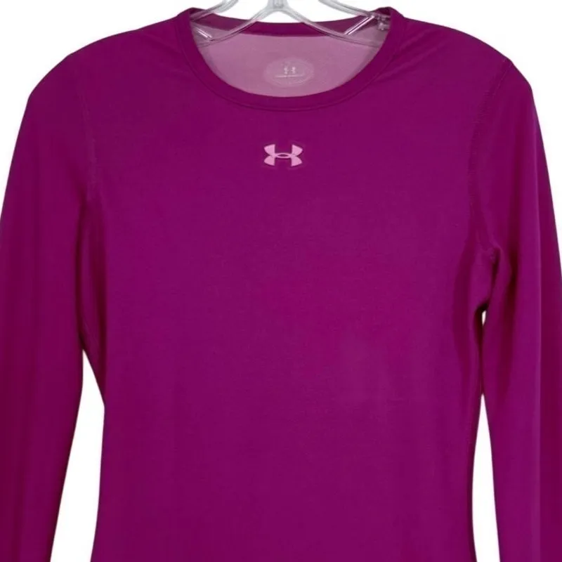 Under Armour AllSeasonGear StayCool Crew Neck Long Sleeve Shirt Size Small Pink - Image 3