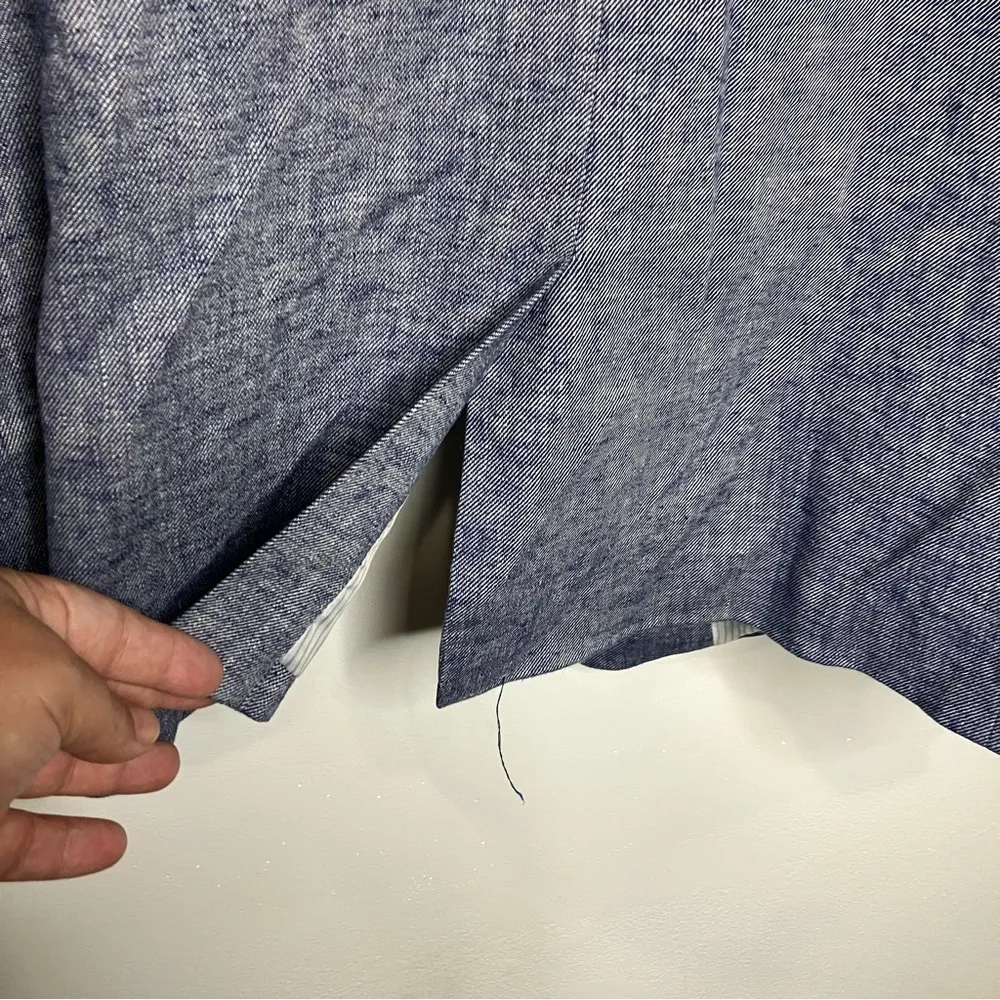 Lane Bryant linen Blend one‎ button blazer womens size 24 plus blue professional - Image 10