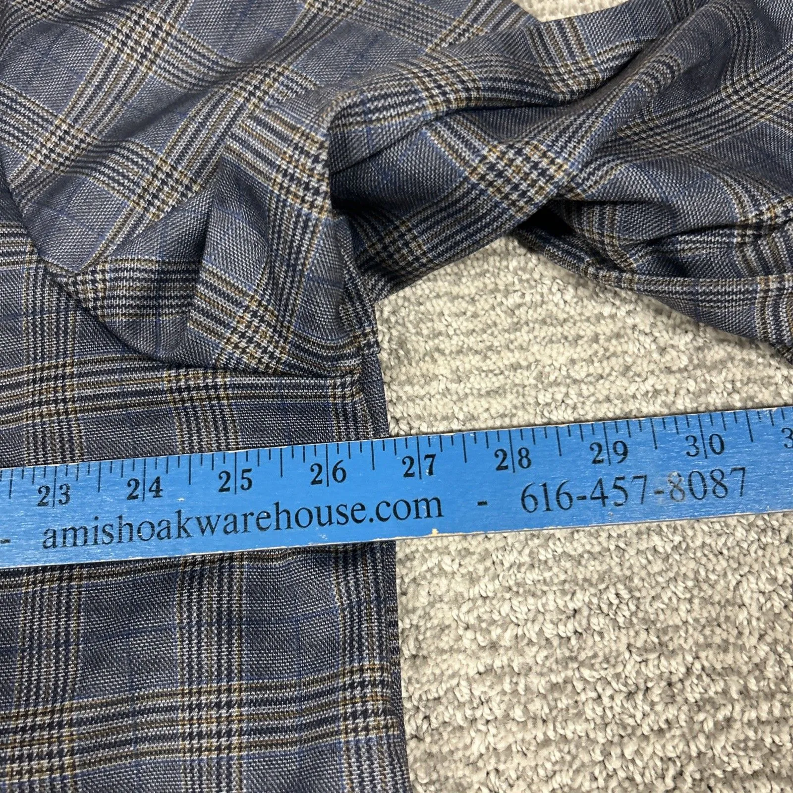 Liverpool Blazer Womens 3X Blue Gray Plaid Boyfriend Princess Darts Jacket New - Image 7