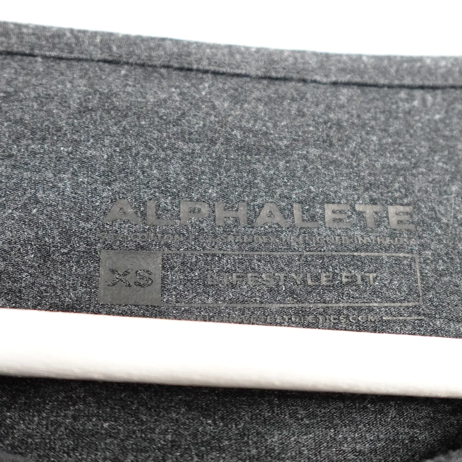 Alphalete Essential Lifestyle Scoop Tee in Charcoal - Image 3