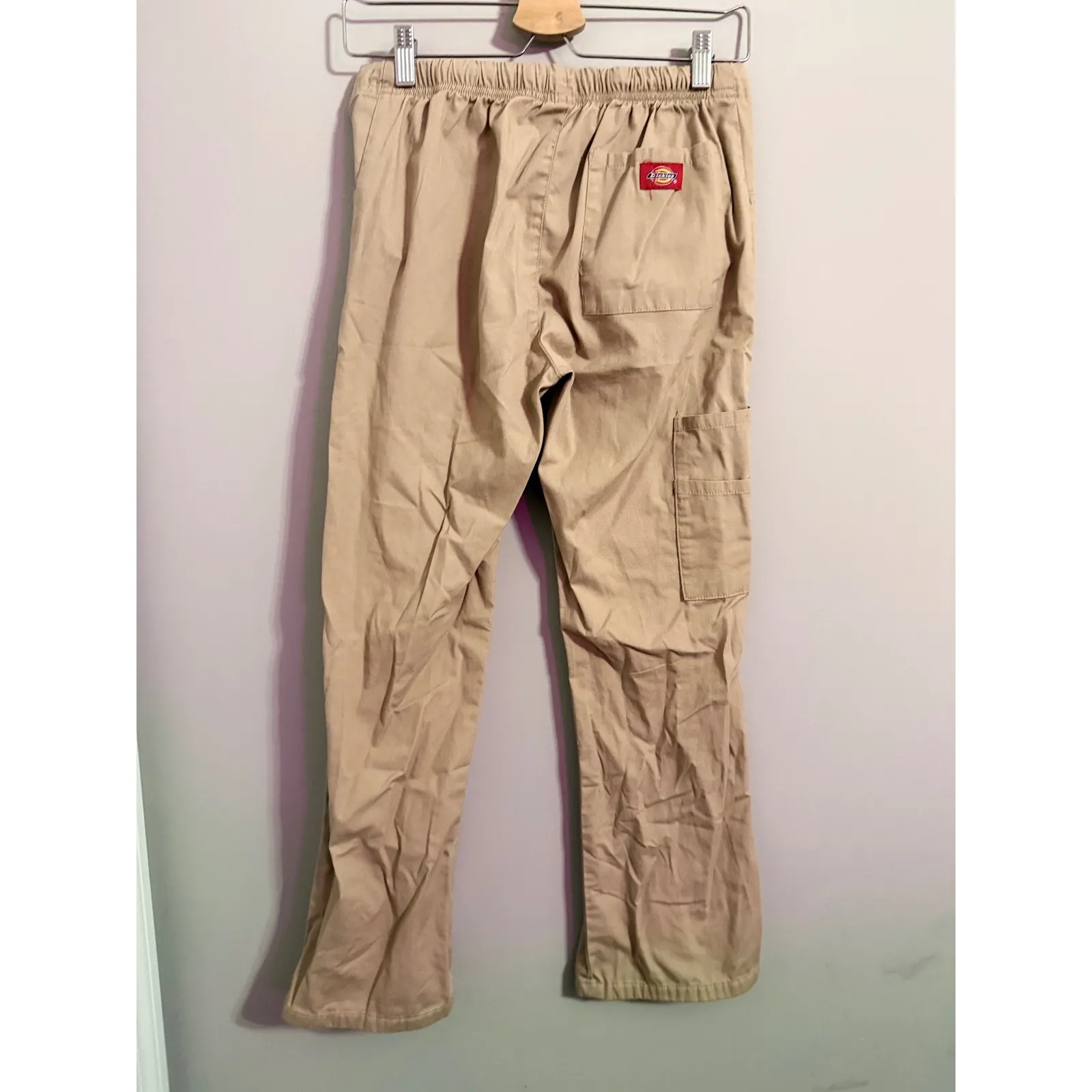 Dickies Women's Khaki Cargo Scrub Pants XXS/XXCH/TTP Casual Workwear - Image 5