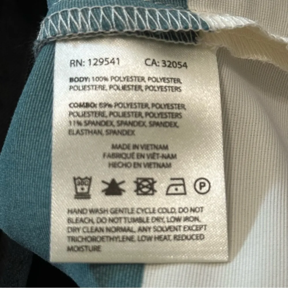 Troubadour Anthropologie Women’s 2P Black Gray Teal Green Rugby Stripe Blouse - Image 8