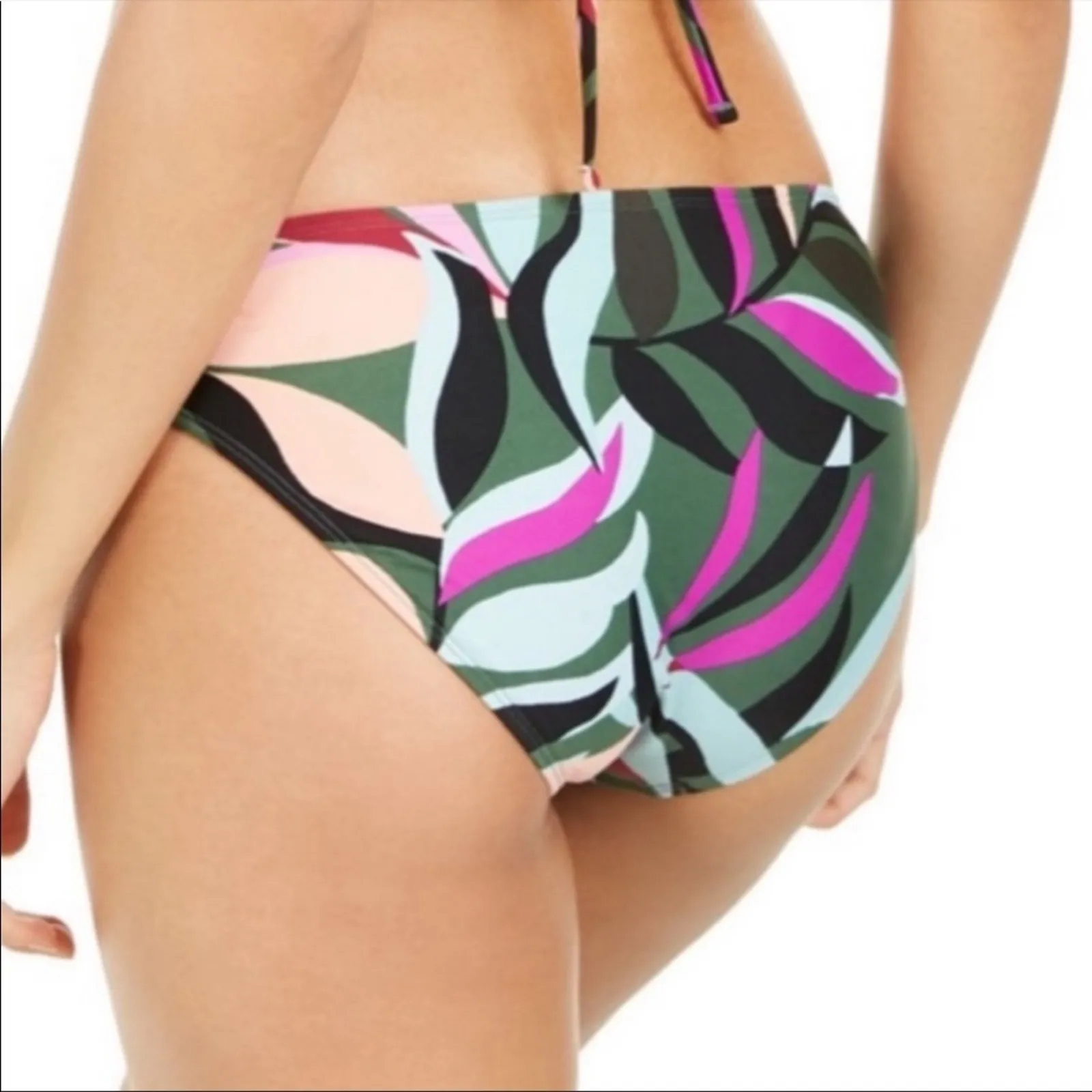 Hula Honey olive floral hipster bikini swim bottom - Image 2