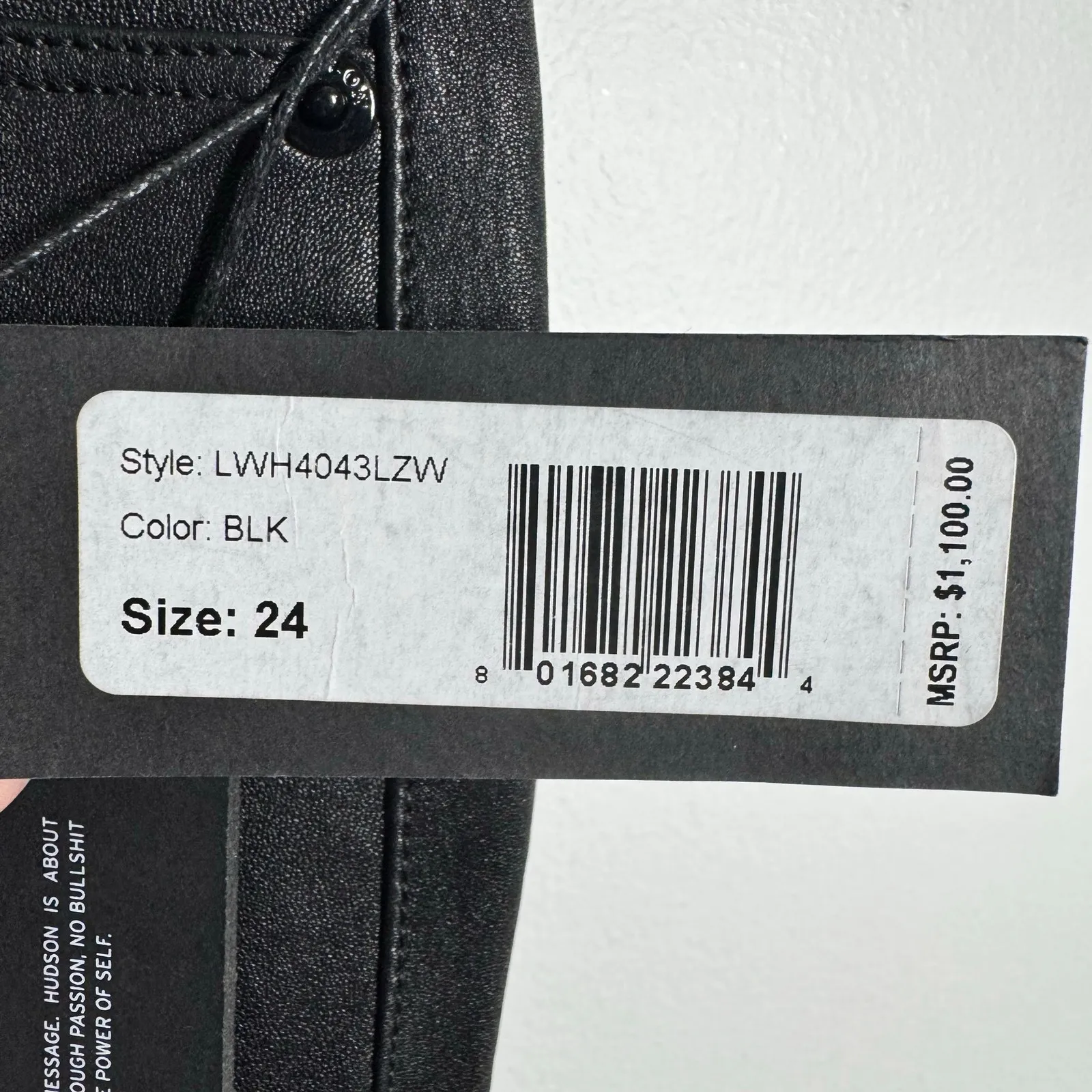 Hudson Jeans Women 24 Nico High Rise Coated Skinny Ankle Jeans Black Moto Goth - Image 9