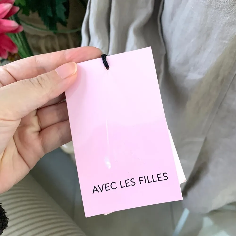 Avec Les Filles Blouson Sleeve Linen Trench Coat in Light Taupe NO BELT - Image 8