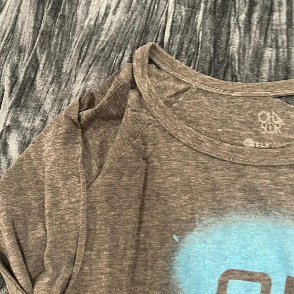 Chaser Grey Long Sleeve Shirt with Blue Graphic - Image 4