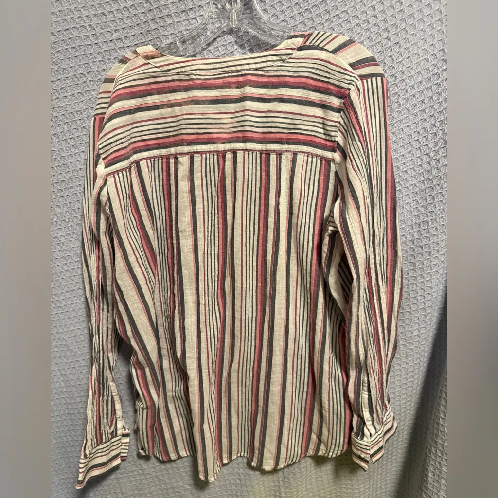 Liz Claiborne Multicolor Striped Casual Shirt - Image 5