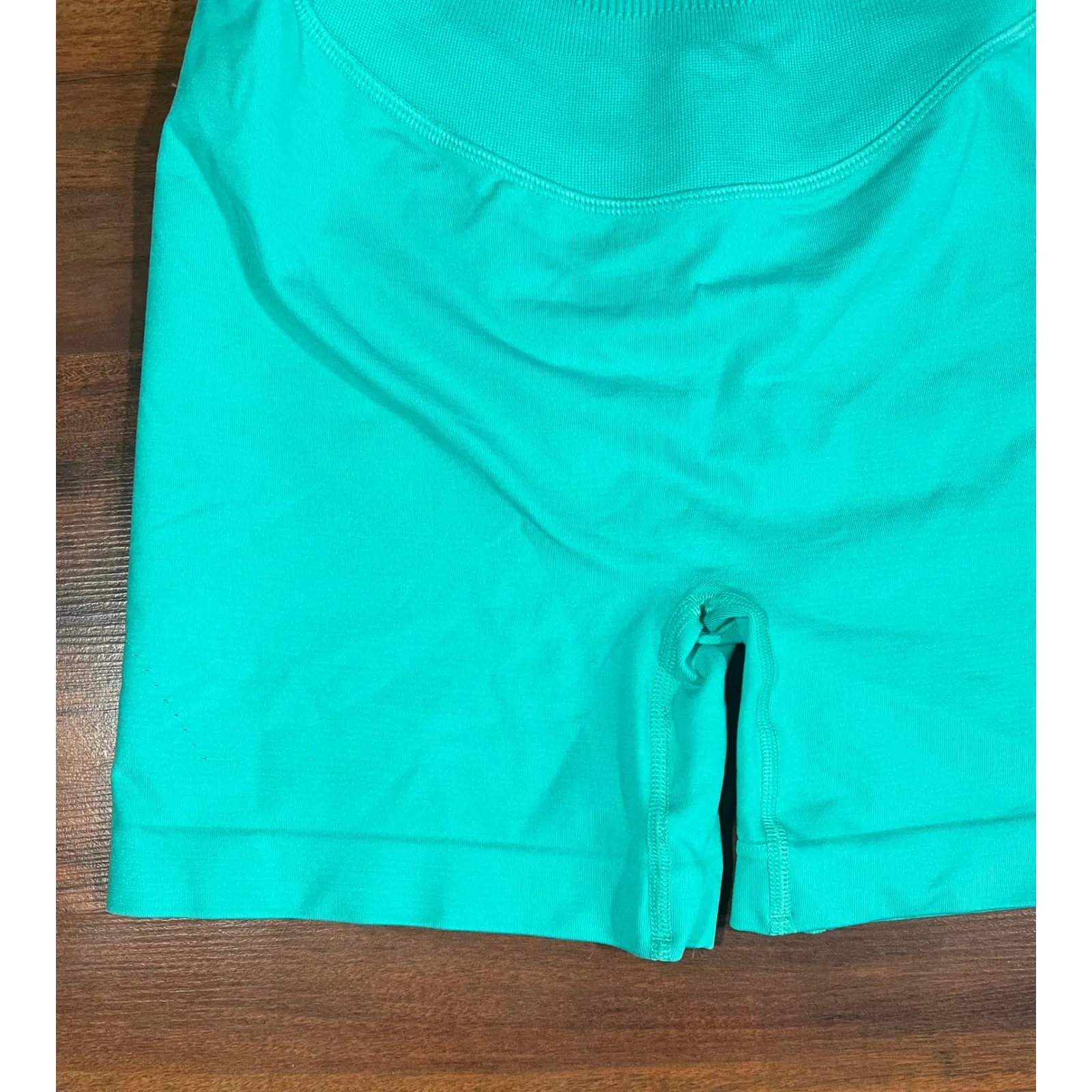 Gymshark Women's L Turquoise Training Shorts High Waist Seamless Gym Activewear - Image 4