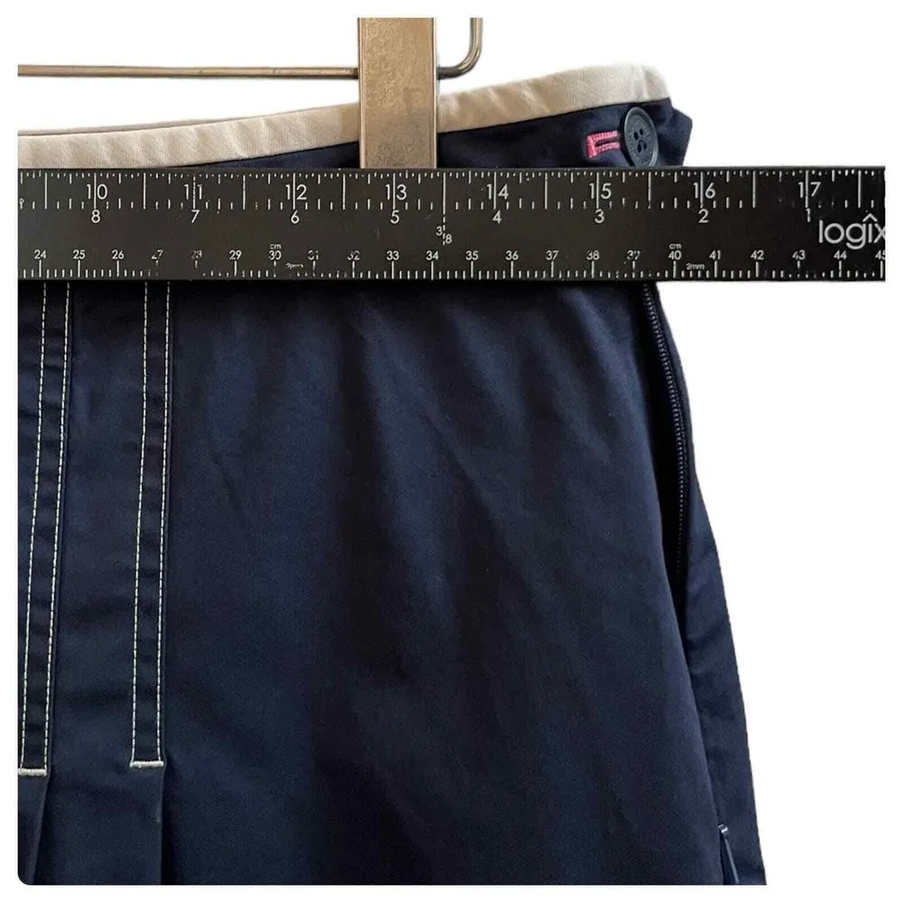 Brooks Brothers Pro Sport Navy Blue Pleated Mini Skirt Size 8/M - Image 4