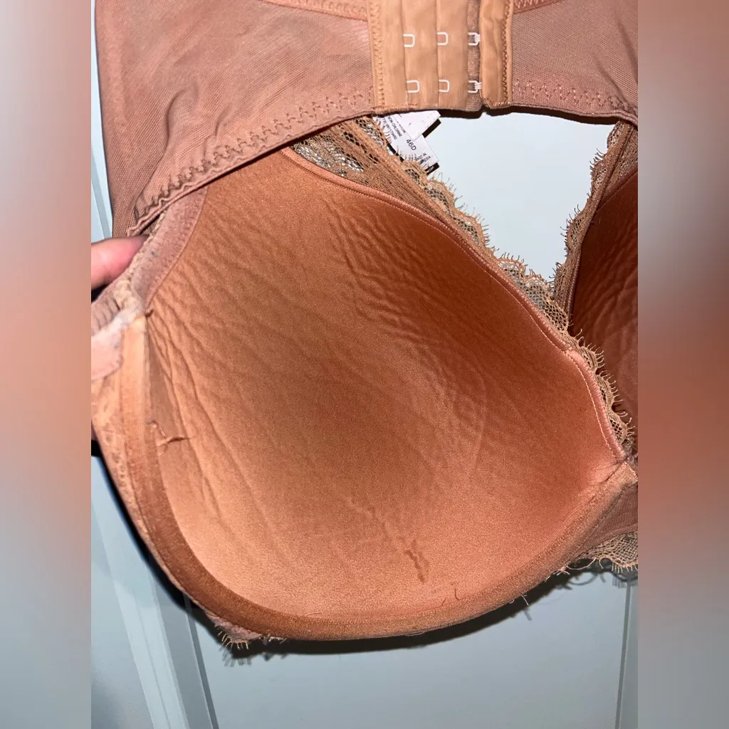 Auden Convertible Straps Eyelash Lace Balconette Full Coverage Underwire 46D Bra Orange Size undefined - Image 4