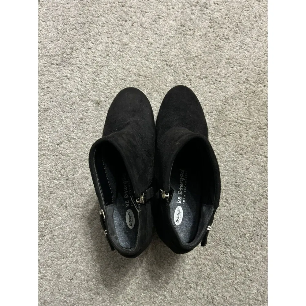 Dr. Scholl's Ankle Wedge Booties Sz 11 Black Platform Buckle Comfort Desert Boot - Image 3