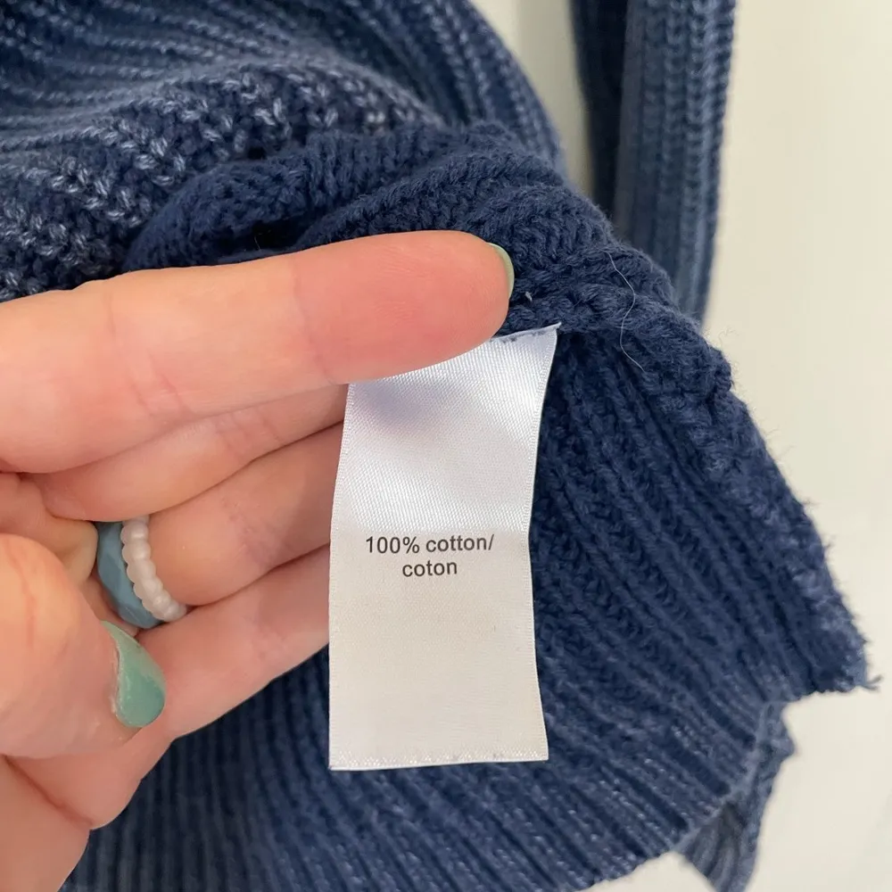 Maurices Asymmetrical Hem Blue Knit Sweater ~ Zipper Accent ~ Women’s Size XS - Image 7