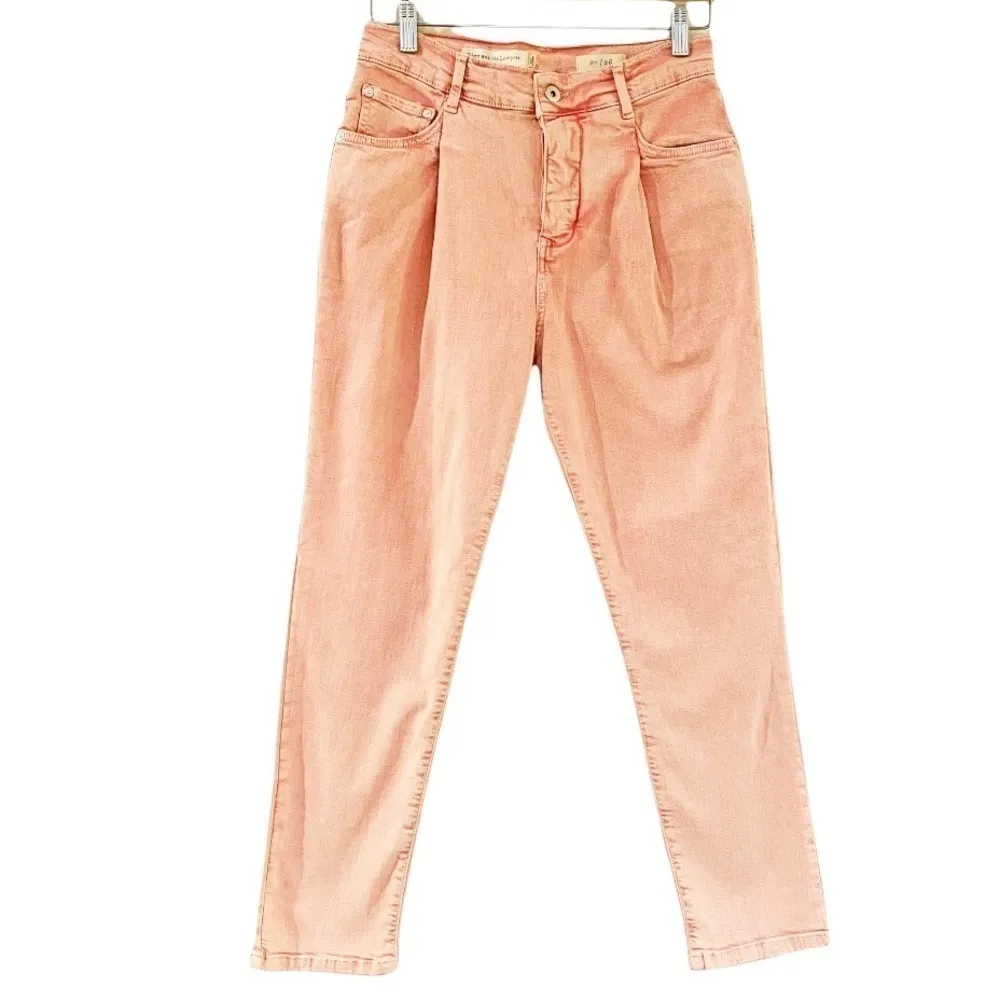 ANTHROPOLOGIE Pilcro High Rise Button Fly Acid Wash Rose Jeans Size 26 NEW$128 - Image 4