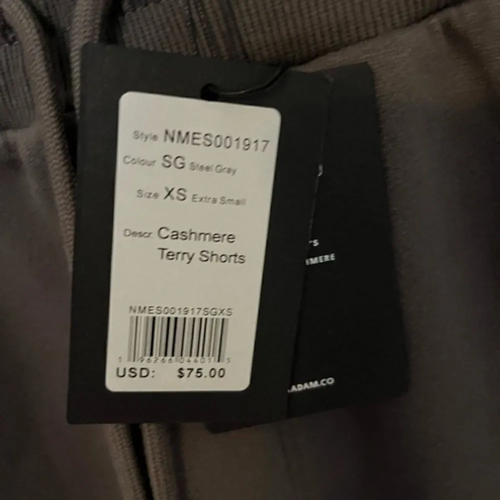 Naadam Steel Gray Cashmere Terry Shorts XS‎ Gray - Image 2